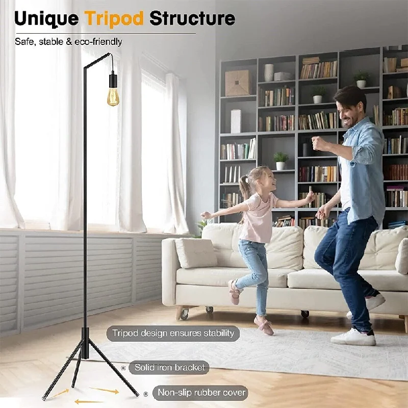 USB Charging Port Floor Lamp for Convenient Device ChargingIndustrial Floor Lamp Standing Black Tall Reading Minimalist Tripod - 1 USB Charging Port Floor Lamp for Convenient Device ChargingIndustrial Floor Lamp Standing Black Tall Reading Minimalist Tripod - 1