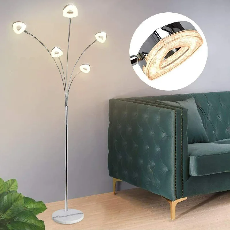 Metal Floor Lamp with a Matte Black Finish for a Sleek LookLED Dimmable Floor Lamp Standing Reading Light Office 5 Bulb Metal Floor Lamp with a Matte Black Finish for a Sleek LookLED Dimmable Floor Lamp Standing Reading Light Office 5 Bulb
