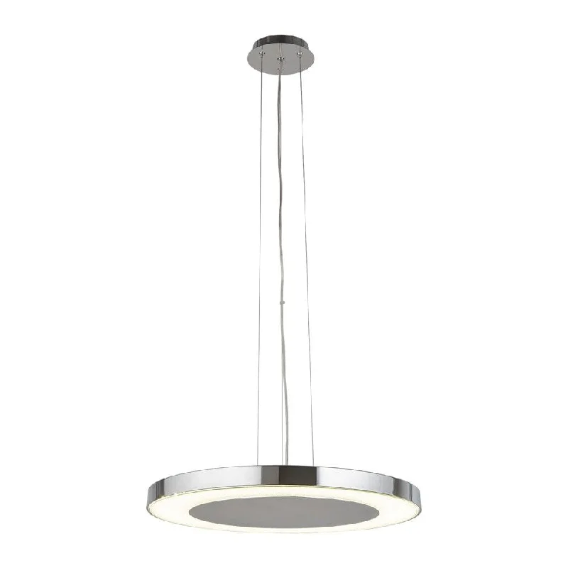 Bohemian Inspired Floor Lamp for Eclectic Home DecorLexi LED Disc Chrome & Crushed Ice Effect Pendant - 50cm