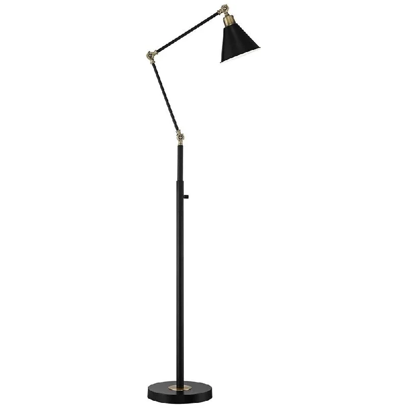Glass Floor Lamp with Frosted Shades for Soft Diffused LightMid Century Modern Floor Lamp 61" Tall Black Brass Adjustable - 11" x 61" Glass Floor Lamp with Frosted Shades for Soft Diffused LightMid Century Modern Floor Lamp 61" Tall Black Brass Adjustable - 11" x 61"