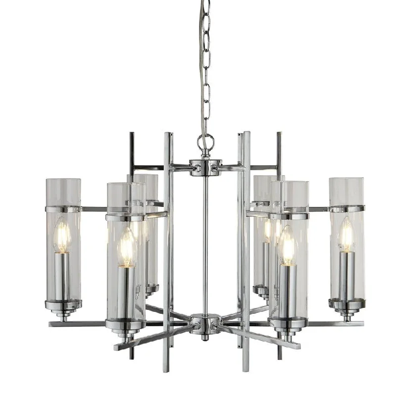 Smart Floor Lamp with Voice Control and Bluetooth ConnectivityMilo 6 Light Chrome Ceiling Pendant - Glass Cylinder Shades Smart Floor Lamp with Voice Control and Bluetooth ConnectivityMilo 6 Light Chrome Ceiling Pendant - Glass Cylinder Shades