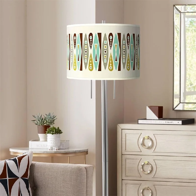 Bohemian Inspired Floor Lamp for Eclectic Home DecorModern Floor Lamp 63" Tall Brushed Nickel Shade - 18" x 63" Bohemian Inspired Floor Lamp for Eclectic Home DecorModern Floor Lamp 63" Tall Brushed Nickel Shade - 18" x 63"