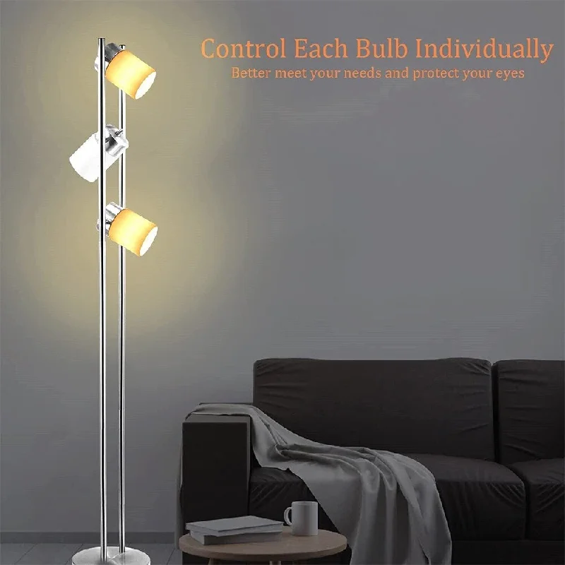Victorian Style Floor Lamp for Traditional and Elegant InteriorsModern Floor Lamp Contemporary Living Room Reading Nickel LED 3 Light Victorian Style Floor Lamp for Traditional and Elegant InteriorsModern Floor Lamp Contemporary Living Room Reading Nickel LED 3 Light