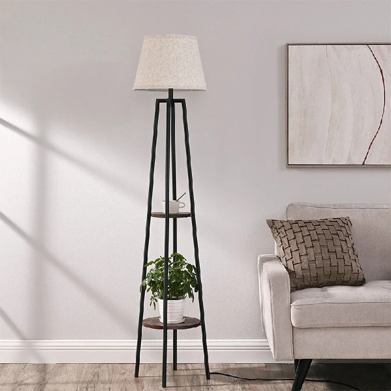 Smart Floor Lamp with Voice Control and Bluetooth ConnectivityModern Floor Lamp with Shelves Standing Tall Storage Floor Lamp - 1 Smart Floor Lamp with Voice Control and Bluetooth ConnectivityModern Floor Lamp with Shelves Standing Tall Storage Floor Lamp - 1