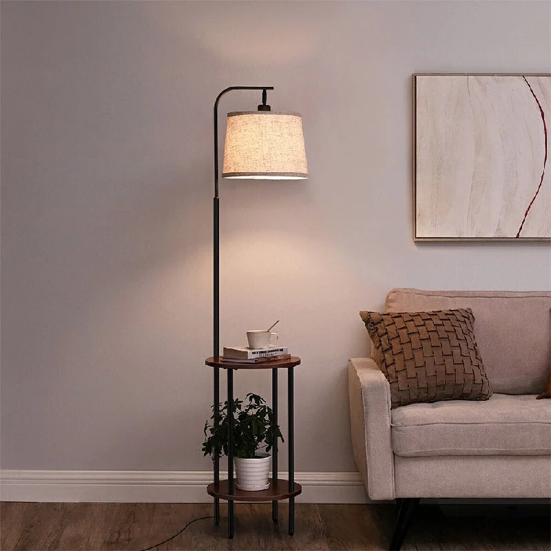 Victorian Style Floor Lamp for Traditional and Elegant InteriorsModern Floor Lamp With Table Bedside Standing Floor Lamp With Shelves - 1 Victorian Style Floor Lamp for Traditional and Elegant InteriorsModern Floor Lamp With Table Bedside Standing Floor Lamp With Shelves - 1