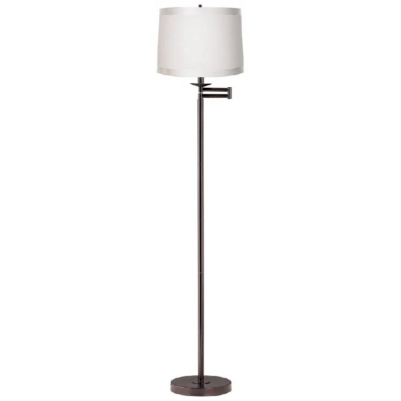 Glass Floor Lamp with Frosted Shades for Soft Diffused LightModern Swing Arm Floor Lamp Bronze Off White Shade Living Room - 14" x 60" Glass Floor Lamp with Frosted Shades for Soft Diffused LightModern Swing Arm Floor Lamp Bronze Off White Shade Living Room - 14" x 60"