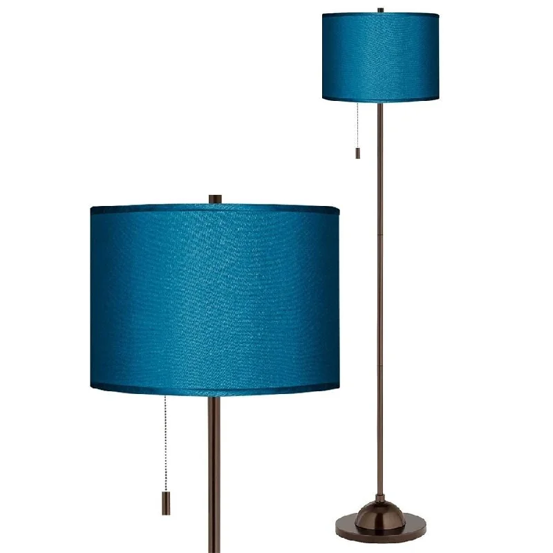 Way Switch Floor Lamp for Multiple Light Intensity LevelsModern Tall Floor Lamp Bronze Drum Shade Decor Living Room Reading - 13" x 62" Way Switch Floor Lamp for Multiple Light Intensity LevelsModern Tall Floor Lamp Bronze Drum Shade Decor Living Room Reading - 13" x 62"
