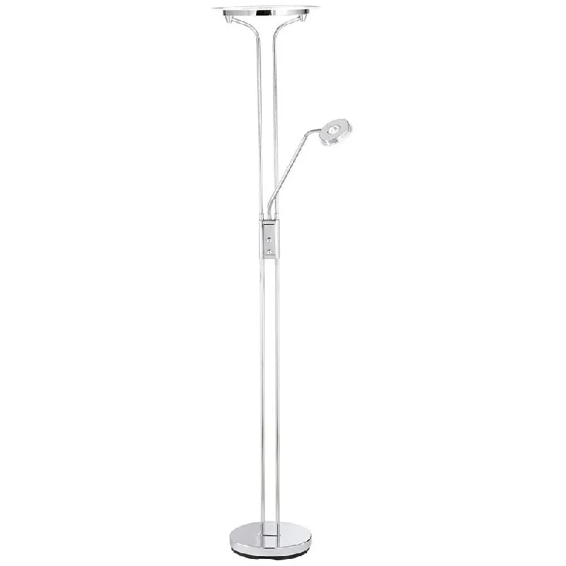 Industrial Style Floor Lamp with Exposed Bulbs for Loft ApartmentsModern Torchiere Floor Lamp 71 3/4" Tall Chrome Reading Light LED - 14" x 71" Industrial Style Floor Lamp with Exposed Bulbs for Loft ApartmentsModern Torchiere Floor Lamp 71 3/4" Tall Chrome Reading Light LED - 14" x 71"