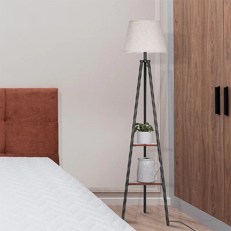 Wood Floor Lamp with Natural Grain for a Warm and Organic FeelModern Tripod Floor Lamp 65 inch Storage Shelf Floor Lamp Corner Lamp - 1 Wood Floor Lamp with Natural Grain for a Warm and Organic FeelModern Tripod Floor Lamp 65 inch Storage Shelf Floor Lamp Corner Lamp - 1