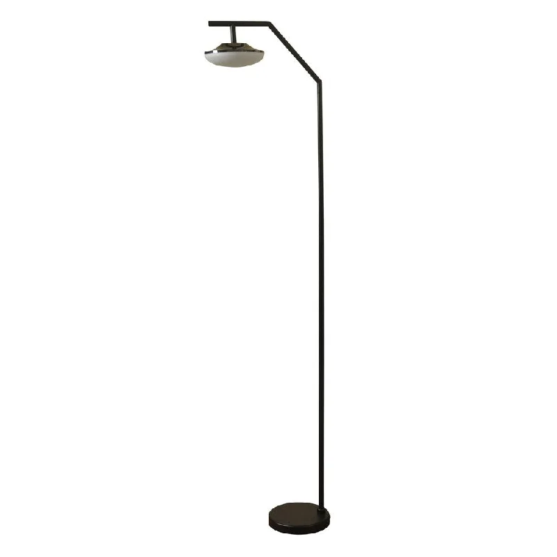 Adjustable Height Floor Lamp for Versatile Lighting NeedsMoon Beam Black Floor Lamp - White Shade
