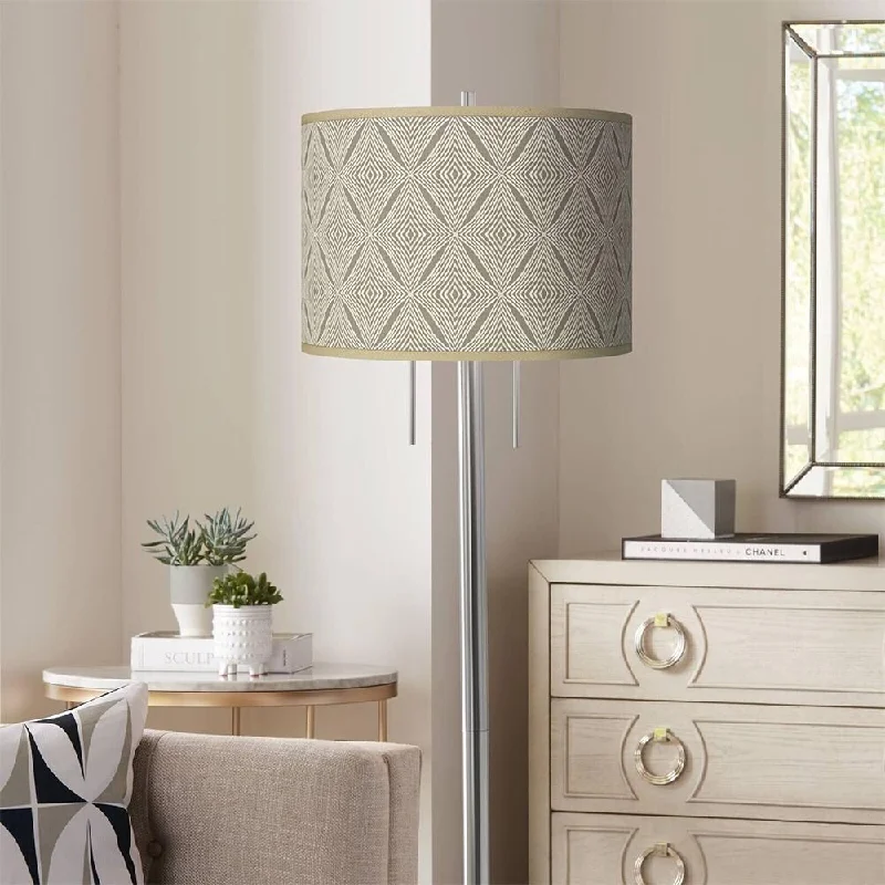 Marble Base Floor Lamp for a Touch of LuxuryMoroccan Diamonds Brushed Nickel Garth Floor Lamp - 18" x 63" Marble Base Floor Lamp for a Touch of LuxuryMoroccan Diamonds Brushed Nickel Garth Floor Lamp - 18" x 63"