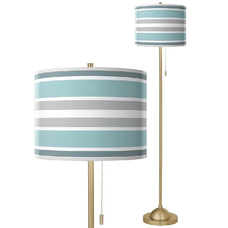 Adjustable Height Floor Lamp for Versatile Lighting NeedsMulti Color Stripes Warm Gold Stick Floor Lamp - 13" x 62"