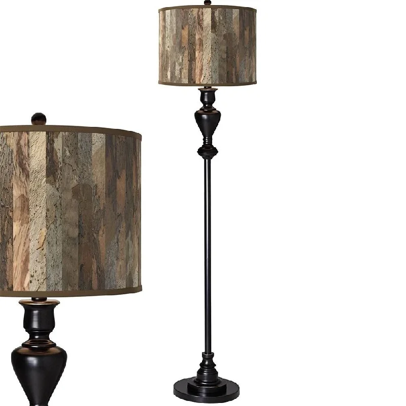 Adjustable Height Floor Lamp for Versatile Lighting NeedsPaper Bark Black Bronze Floor Lamp - 13" x 58"
