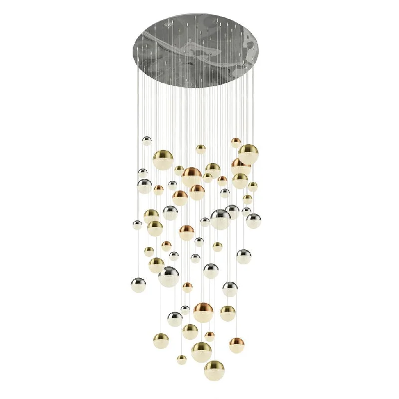 Rustic Farmhouse Style Floor Lamp for Cozy BedroomsPlanets 55 Light Multi-Drop LED Pendant Chrome/Copper/Brass Rustic Farmhouse Style Floor Lamp for Cozy BedroomsPlanets 55 Light Multi-Drop LED Pendant Chrome/Copper/Brass