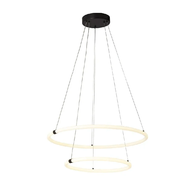 Rustic Farmhouse Style Floor Lamp for Cozy BedroomsRevolve 2 Light LED Opal Tubed Ring Pendant Searchlight