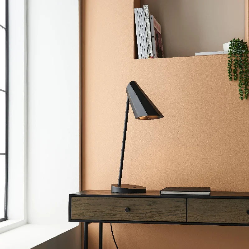 Metal Floor Lamp with a Matte Black Finish for a Sleek LookReynold Modern Angled Industrial Table Lamp