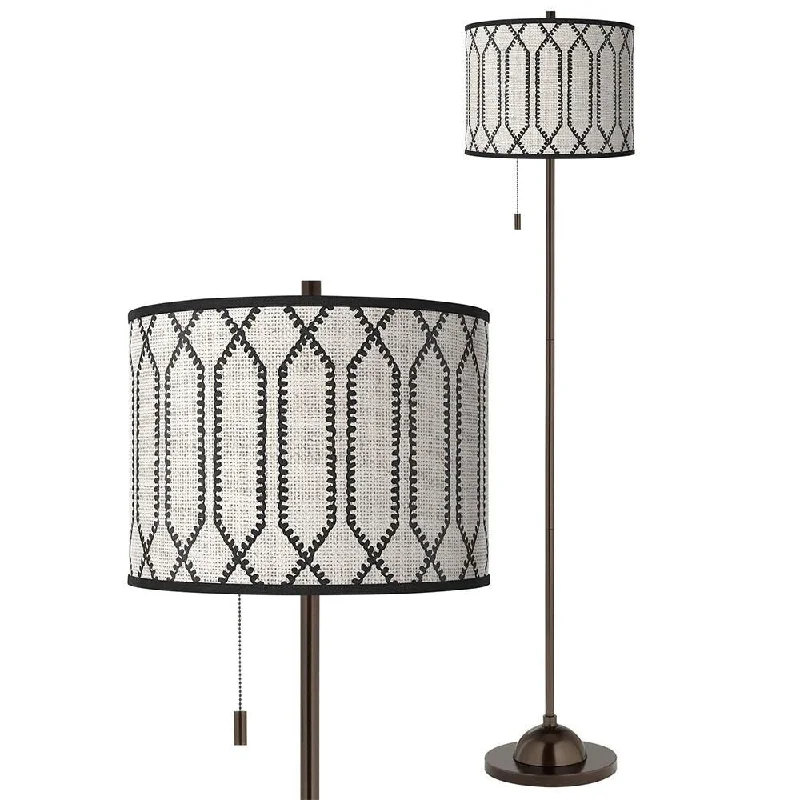 Glass Floor Lamp with Frosted Shades for Soft Diffused LightRustic Chic Bronze Club Floor Lamp - 13" x 62" Glass Floor Lamp with Frosted Shades for Soft Diffused LightRustic Chic Bronze Club Floor Lamp - 13" x 62"