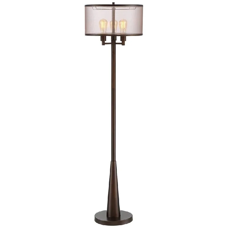Wood Floor Lamp with Natural Grain for a Warm and Organic FeelRustic Farmhouse Floor Lamp 62" Tall Oiled Bronze 3-Light LED - 16" x 62" Wood Floor Lamp with Natural Grain for a Warm and Organic FeelRustic Farmhouse Floor Lamp 62" Tall Oiled Bronze 3-Light LED - 16" x 62"