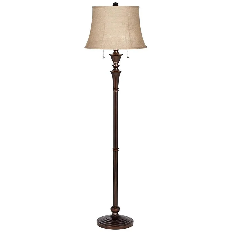 Rustic Farmhouse Style Floor Lamp for Cozy BedroomsRustic Floor Lamp 60" Tall Bronze for Living Room Bedroom Office - 16" x 60"