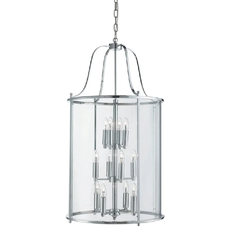Smart Floor Lamp with Voice Control and Bluetooth ConnectivityLantern Grande 12 Light Chrome/Clear Glass Lantern Smart Floor Lamp with Voice Control and Bluetooth ConnectivityLantern Grande 12 Light Chrome/Clear Glass Lantern