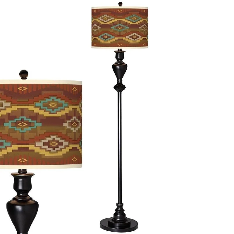 Wood Floor Lamp with Natural Grain for a Warm and Organic FeelSouthwest Sienna Black Bronze Floor Lamp - 13" x 58" Wood Floor Lamp with Natural Grain for a Warm and Organic FeelSouthwest Sienna Black Bronze Floor Lamp - 13" x 58"