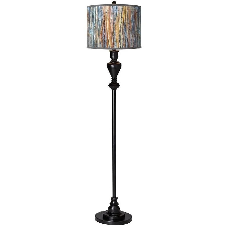 Victorian Style Floor Lamp for Traditional and Elegant InteriorsStriking Bark Glow Black Bronze Floor Lamp - 13" x 58" Victorian Style Floor Lamp for Traditional and Elegant InteriorsStriking Bark Glow Black Bronze Floor Lamp - 13" x 58"