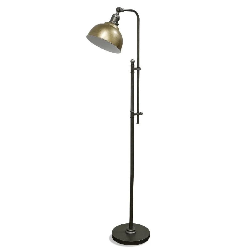 Smart Floor Lamp with Voice Control and Bluetooth ConnectivityStyleCraft Lofton 1-light Industrial Black and Gold with Shade Adjustablitly Floor Lamp