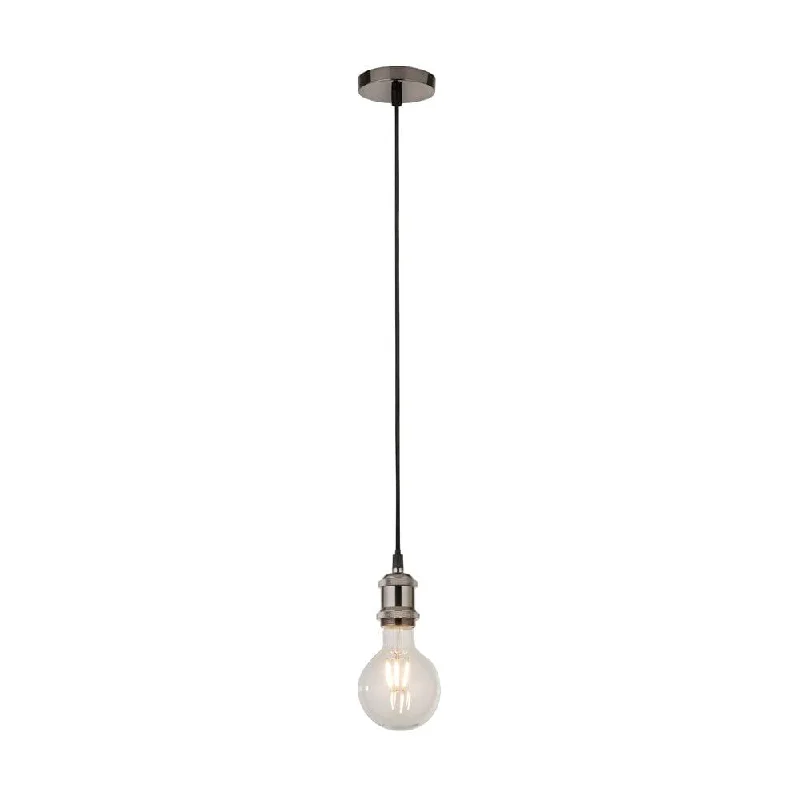Industrial Style Floor Lamp with Exposed Bulbs for Loft ApartmentsSuspensions Chrome 1 Light Cable Set Smoked Glass Pendant