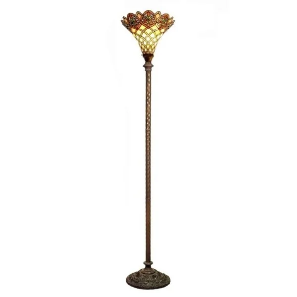 Marble Base Floor Lamp for a Touch of LuxuryTiffany-style Arielle Torchiere