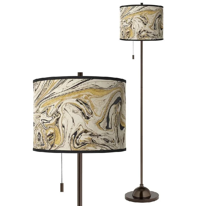  Way Switch Floor Lamp for Multiple Light Intensity LevelsVenetian Marble Bronze Club Floor Lamp - 13" x 62"
