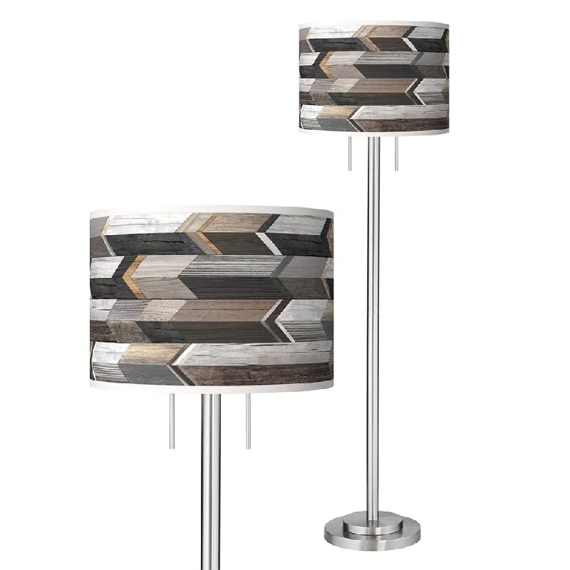Metal Floor Lamp with a Matte Black Finish for a Sleek LookWoodwork Arrows Brushed Nickel Garth Floor Lamp - 18" x 63" Metal Floor Lamp with a Matte Black Finish for a Sleek LookWoodwork Arrows Brushed Nickel Garth Floor Lamp - 18" x 63"