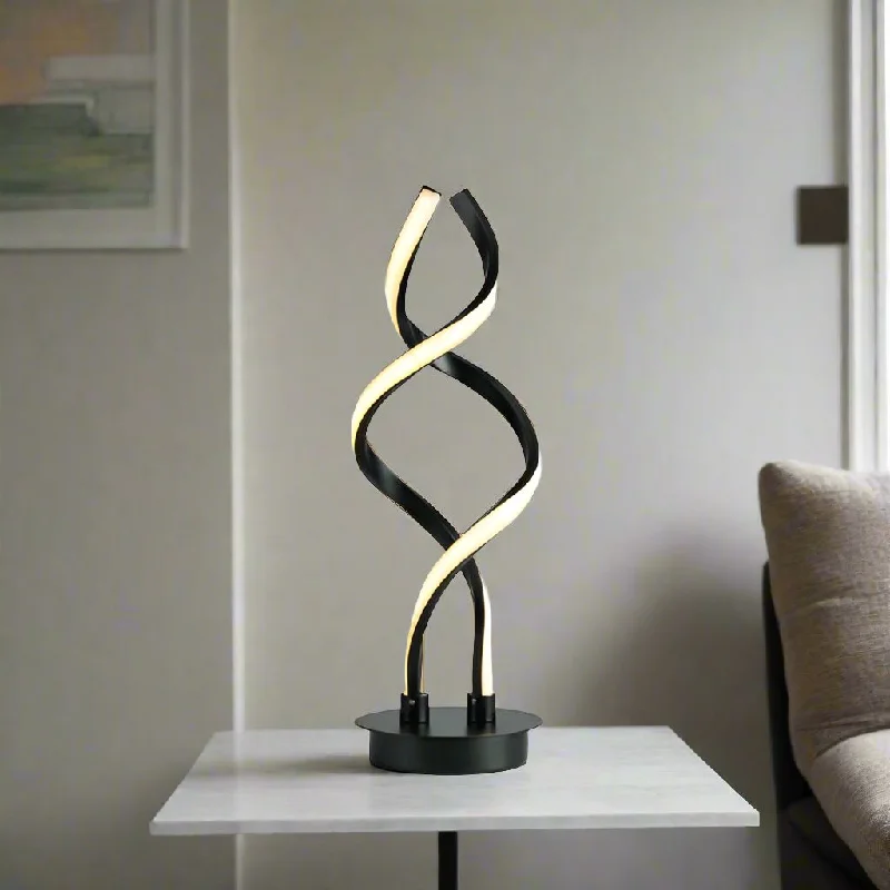 industrial style table lamps with exposed bulbs for loft apartmentsEmma Sleek Swirl, Iron and Aluminium Table Lamp - Black, Gold, 370mm High, PL0273 industrial style table lamps with exposed bulbs for loft apartmentsEmma Sleek Swirl, Iron and Aluminium Table Lamp - Black, Gold, 370mm High, PL0273
