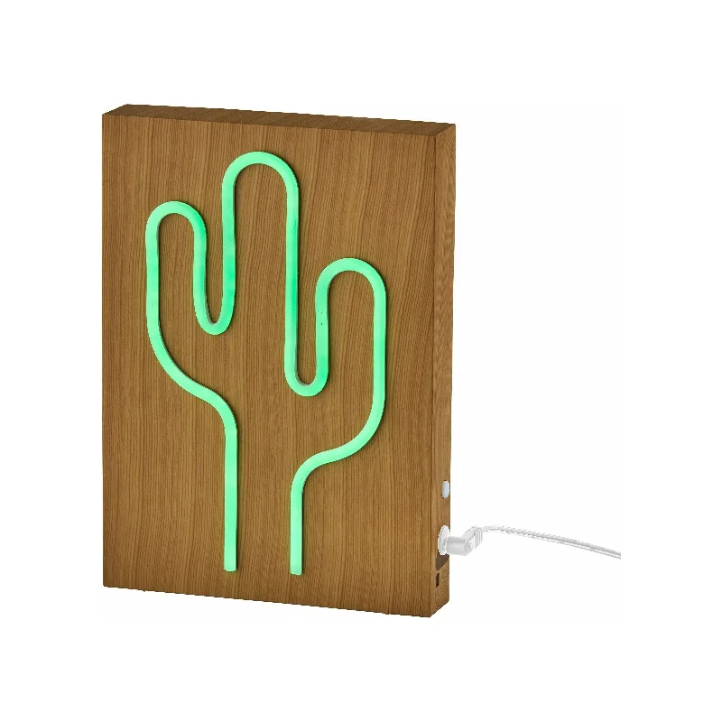 wooden table lamps with natural grain for a warm and organic feelNeon Table Lamp