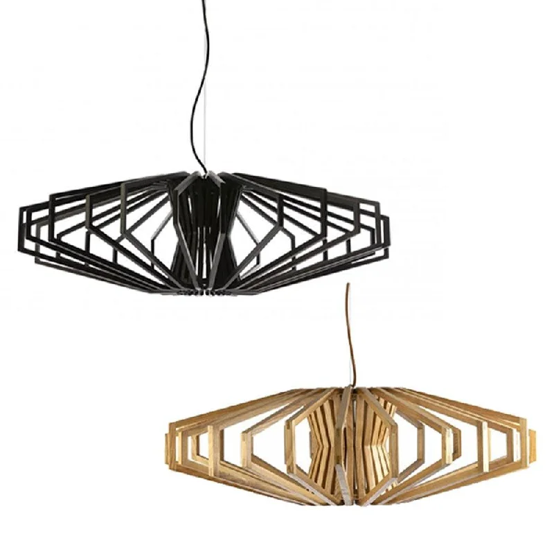 African - Inspired Ceiling Lights with Tribal Patterns and Natural MaterialsAgry 800 Pendant Light in Black or Wood African - Inspired Ceiling Lights with Tribal Patterns and Natural MaterialsAgry 800 Pendant Light in Black or Wood
