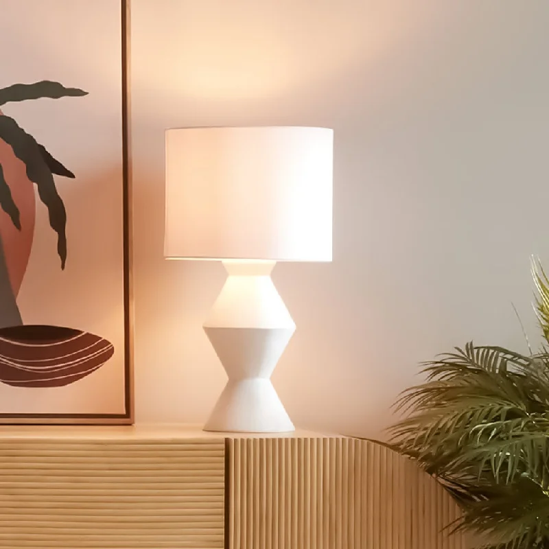 bohemian table lamps with colorful patterns for eclectic bedroomsAldo Chunky Table Lamp White MRDLMP0016 MRD bohemian table lamps with colorful patterns for eclectic bedroomsAldo Chunky Table Lamp White MRDLMP0016 MRD