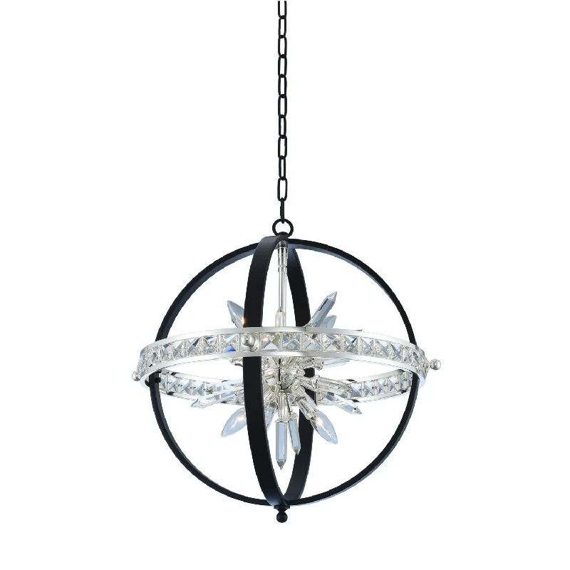 Glass Ceiling Lights with Frosted, Colored, or Etched GlassSix Light Pendant