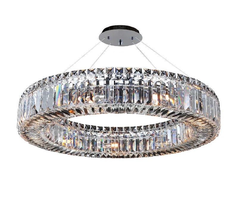 Glass Ceiling Lights with Frosted, Colored, or Etched GlassNine Light Pendant