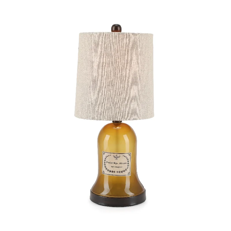 industrial style table lamps with exposed bulbs for loft apartmentsAmber Glass Base Table Lamp