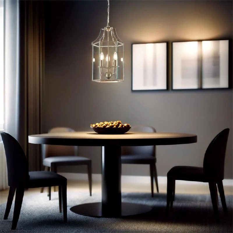 Crystal Ceiling Lights with High - Quality Swarovski CrystalsTimeless Glass Pendant Light in Satin Chrome (1/3/6 Light)