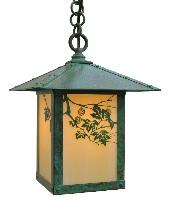 Japanese - Inspired Ceiling Lights with Shoji - Screen - like DiffusersArroyo Lighting EH-9SFOF-VP Evergreen One Light Pendant Outdoor Verde Japanese - Inspired Ceiling Lights with Shoji - Screen - like DiffusersArroyo Lighting EH-9SFOF-VP Evergreen One Light Pendant Outdoor Verde