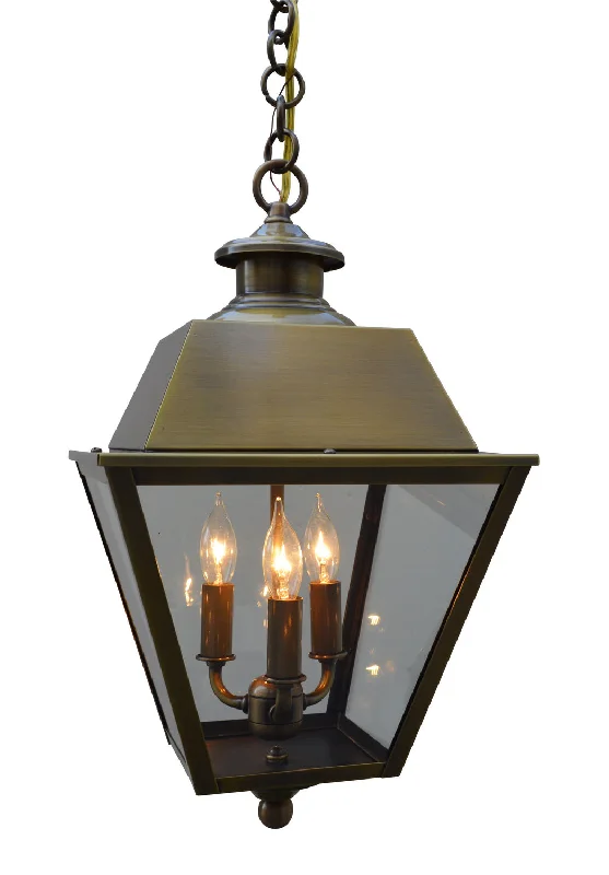 Victorian - Inspired Ceiling Lights with Ornate Crystal ChandeliersArroyo Lighting INH-10MRCLR-AB Inverness Three Light Pendant Outdoor Brass - Antique Victorian - Inspired Ceiling Lights with Ornate Crystal ChandeliersArroyo Lighting INH-10MRCLR-AB Inverness Three Light Pendant Outdoor Brass - Antique
