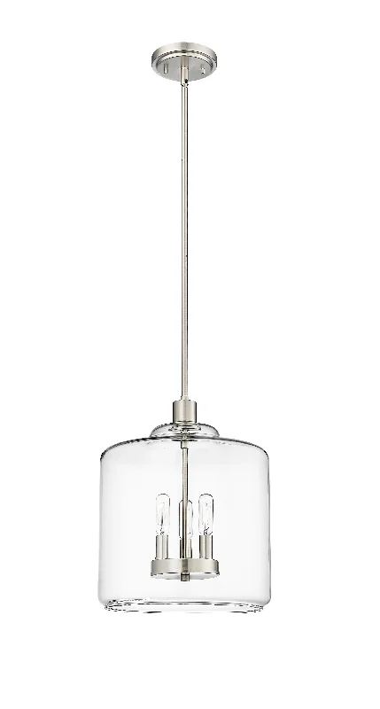 Bohemian Ceiling Lights with Beads, Tassels, and Colorful GlassAsheville Pendant - Brushed Nickel - Clear Glass - 12in. Diameter - E12 Candelabra Base Bohemian Ceiling Lights with Beads, Tassels, and Colorful GlassAsheville Pendant - Brushed Nickel - Clear Glass - 12in. Diameter - E12 Candelabra Base