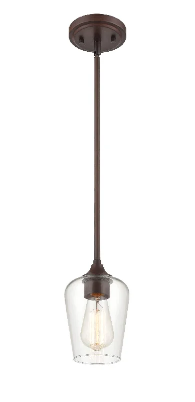 Victorian - Inspired Ceiling Lights with Ornate Crystal ChandeliersAshford Mini-Pendant - Rubbed Bronze - Clear Glass - 5in. Diameter - E26 Medium Base Victorian - Inspired Ceiling Lights with Ornate Crystal ChandeliersAshford Mini-Pendant - Rubbed Bronze - Clear Glass - 5in. Diameter - E26 Medium Base