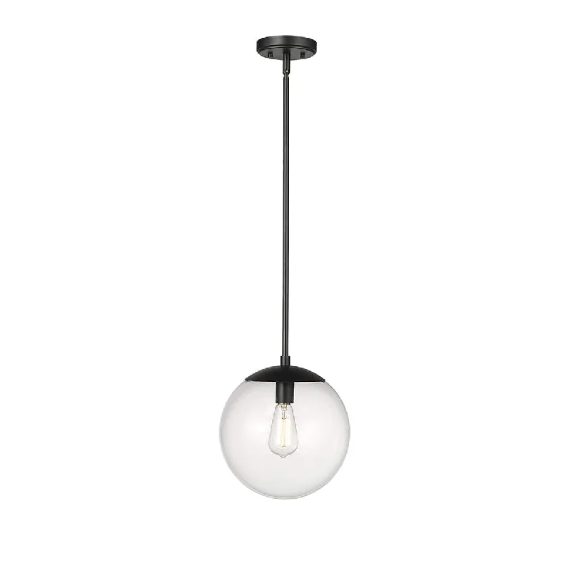 Modern Minimalist Ceiling Lights for Contemporary InteriorsAvell Pendant - Matte Black - Clear Glass - 11in. Diameter - E26 Medium Base Modern Minimalist Ceiling Lights for Contemporary InteriorsAvell Pendant - Matte Black - Clear Glass - 11in. Diameter - E26 Medium Base
