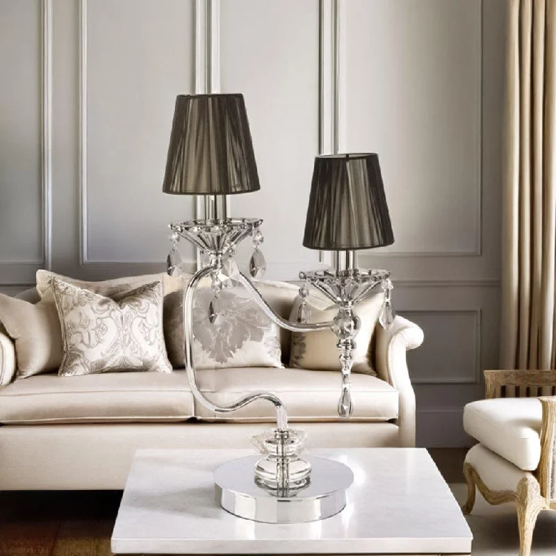 marble table lamps with a luxurious veined pattern for high end decorBella Crystal Table Lamp 2Lt in Chrome with Black Shade marble table lamps with a luxurious veined pattern for high end decorBella Crystal Table Lamp 2Lt in Chrome with Black Shade