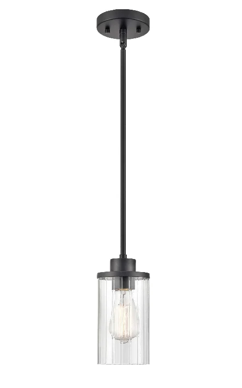 Contemporary Ceiling Lights with Unique, Abstract ShapesBeverlly Mini-Pendant - Matte Black - Clear Beveled Glass - 4.75in. Diameter - E26 Medium Base Contemporary Ceiling Lights with Unique, Abstract ShapesBeverlly Mini-Pendant - Matte Black - Clear Beveled Glass - 4.75in. Diameter - E26 Medium Base