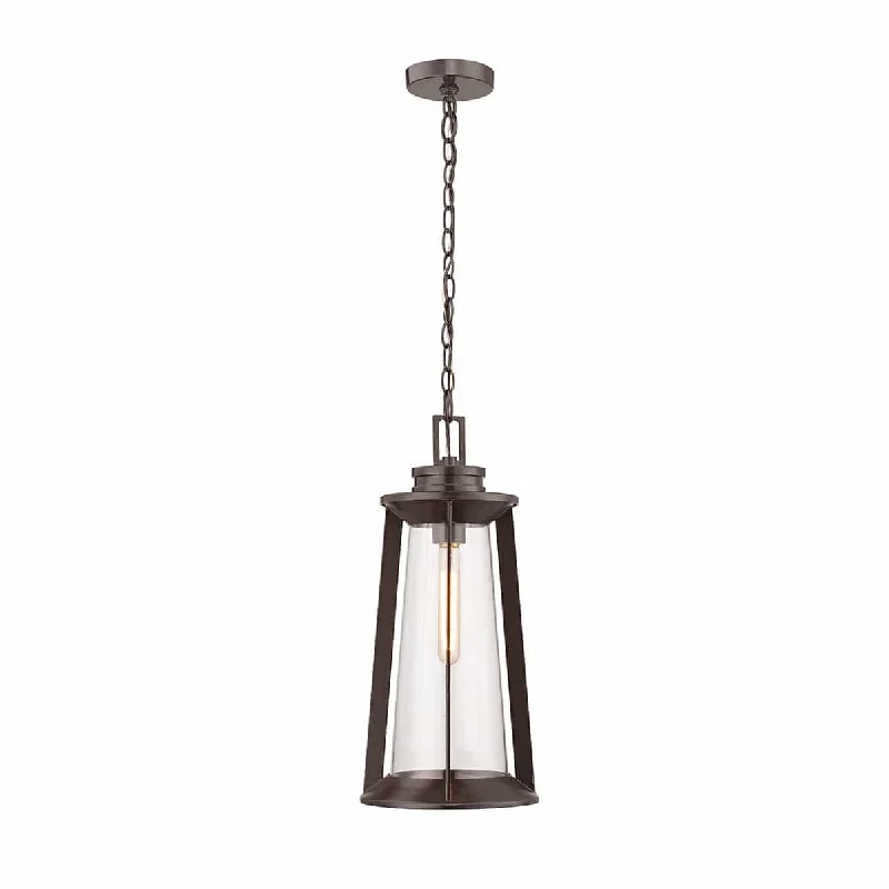Mid - Century Modern Ceiling Lights with Simple, Sleek LinesBolling Outdoor Hanging Lantern - Powder Coat Bronze - Clear Glass - 9.5in. Diameter - E26 Medium Base Mid - Century Modern Ceiling Lights with Simple, Sleek LinesBolling Outdoor Hanging Lantern - Powder Coat Bronze - Clear Glass - 9.5in. Diameter - E26 Medium Base