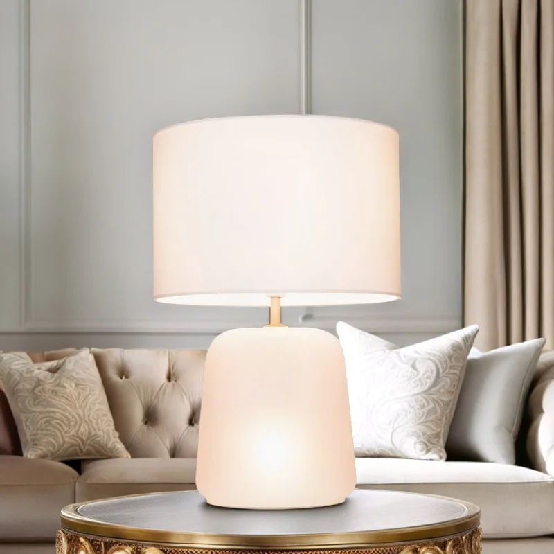 fabric table lamps with a linen shade for a relaxed and breathable lookChelsea Glowing Base Table Lamp 2Lt in White fabric table lamps with a linen shade for a relaxed and breathable lookChelsea Glowing Base Table Lamp 2Lt in White