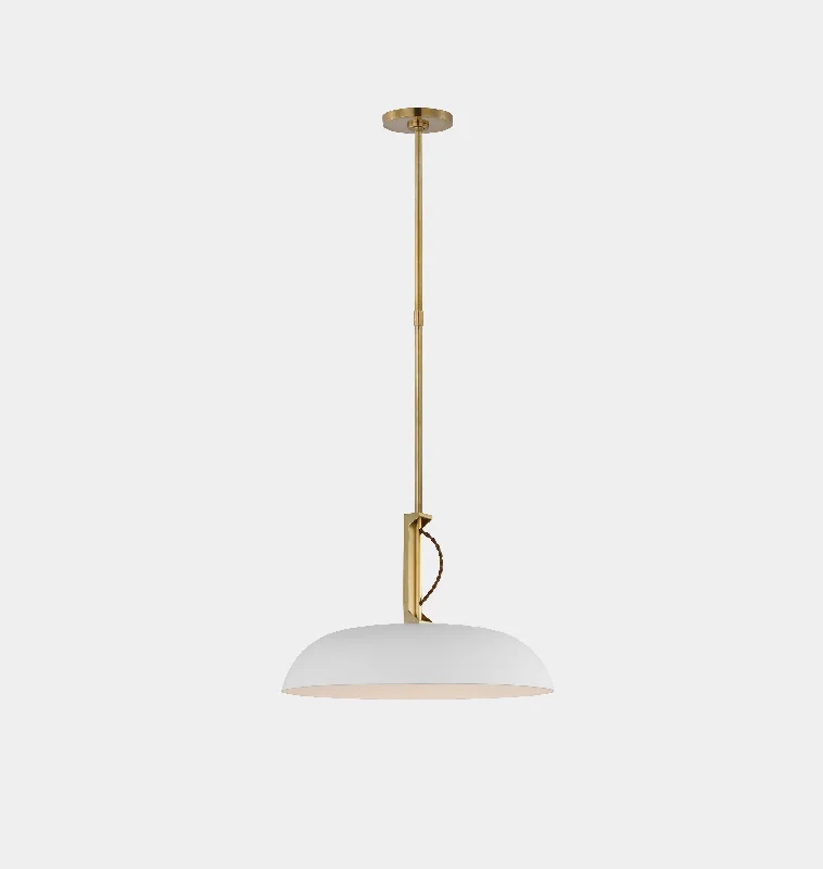 Antique Brass / White Glass