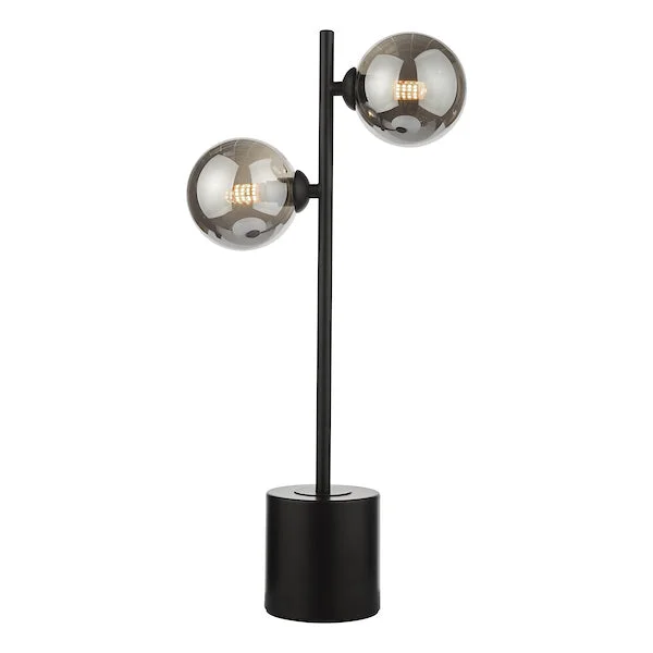 coastal style table lamps with nautical elements for beach housesDar Spiral Table Lamp Black with Smoked Shades coastal style table lamps with nautical elements for beach housesDar Spiral Table Lamp Black with Smoked Shades